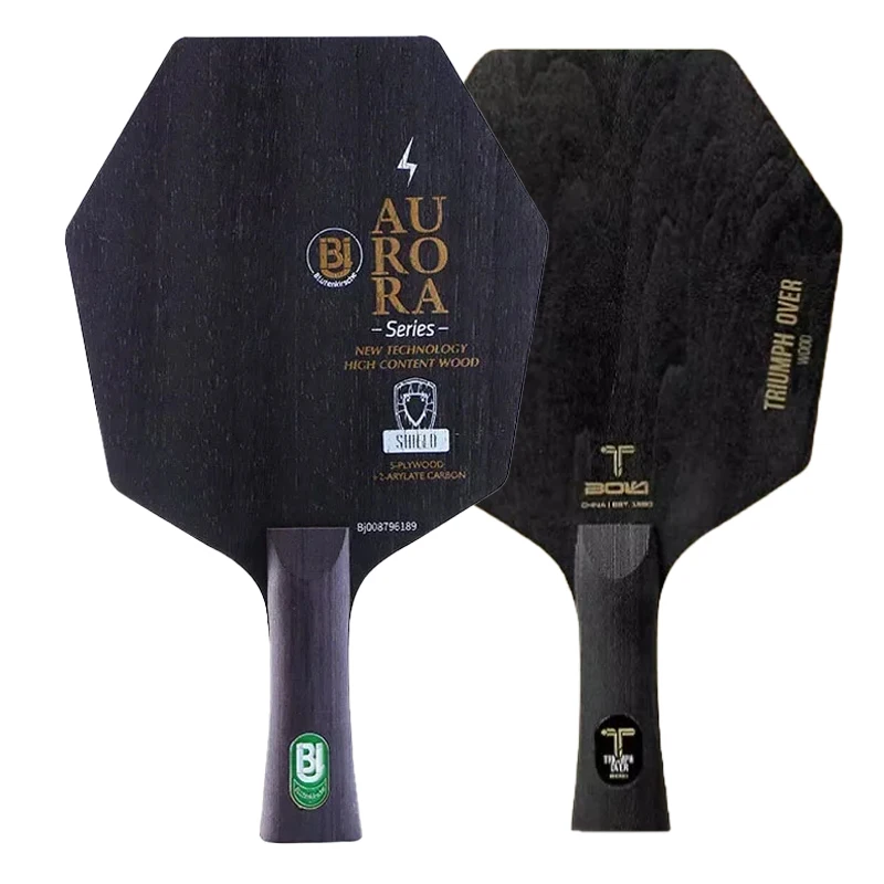 

HuIESON Blutenkirsche SHIELD Hexagonal Table Tennis Blade 5+2 Carbon Fiber Ping Pong Paddle Loop Fast Attack for Training