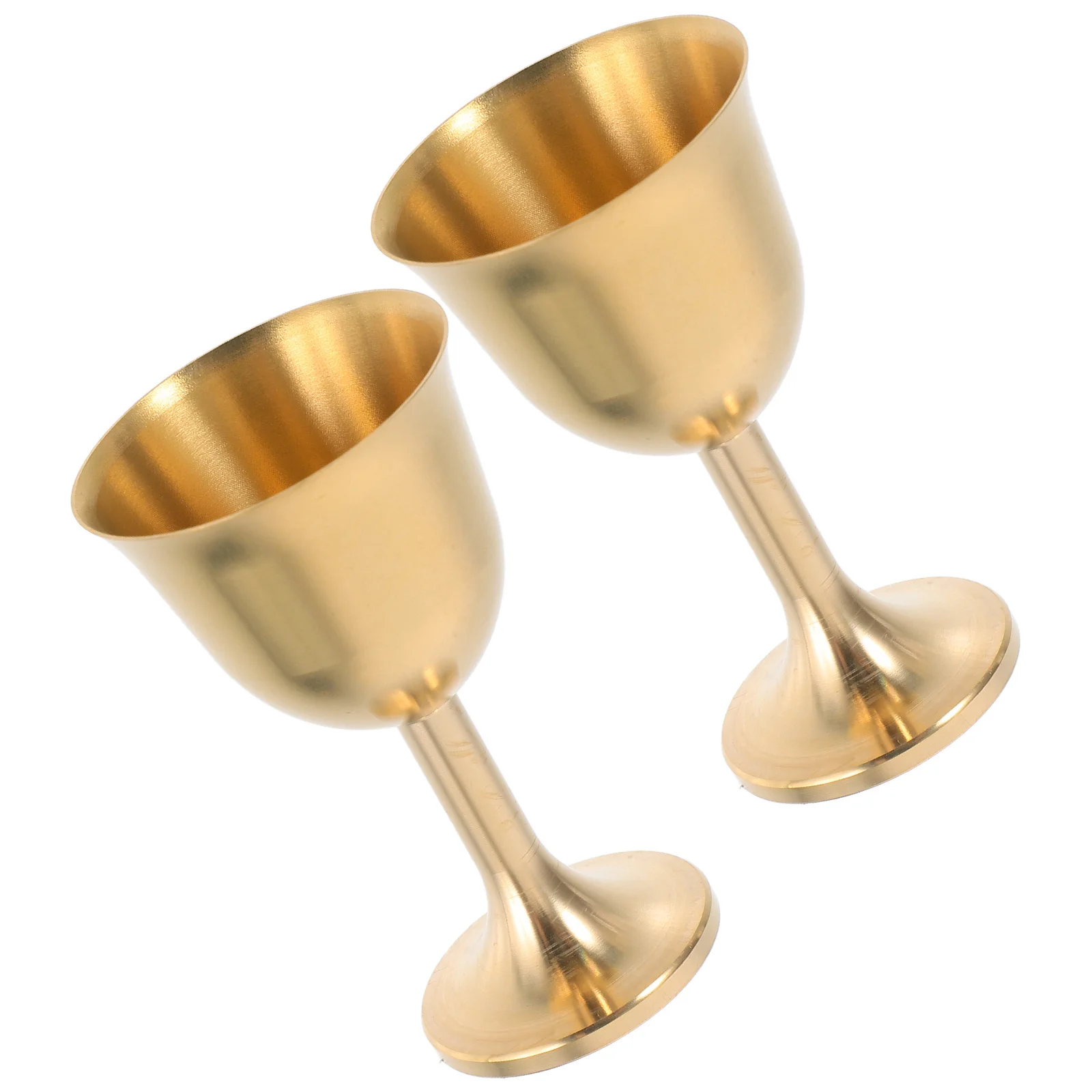 2 uds pequeñas tizas de vino de latón Mini copa Vintage diseño de tallo Altar meditación oferta suministros de Yoga copa Vintage