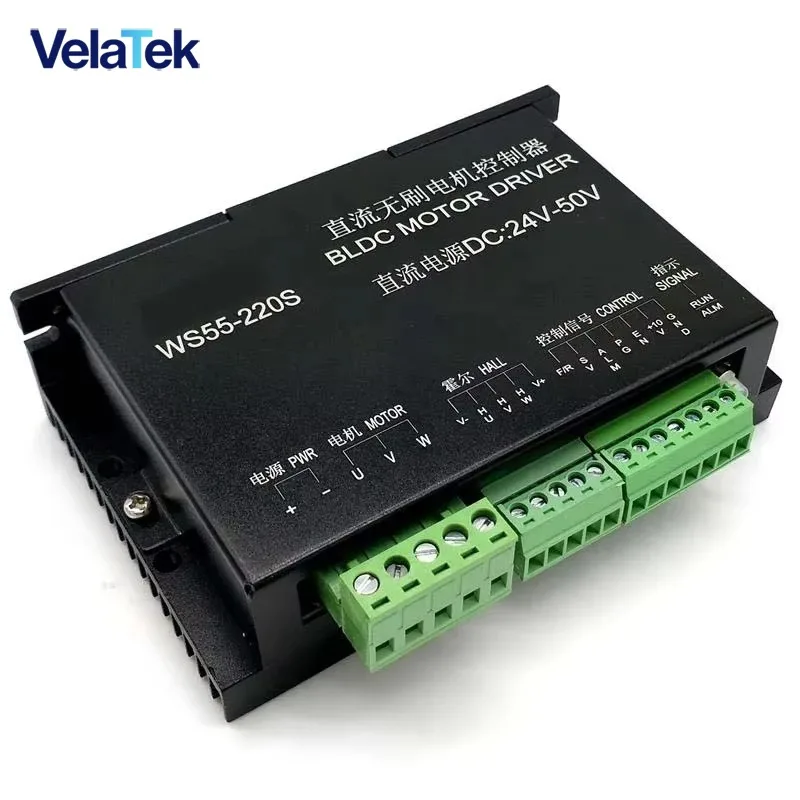 WS55-220S 3 Phase Brushless DC Motor Driver Controller, 24-50V 600W, CNC Spindle BLDC Motor Control Unit