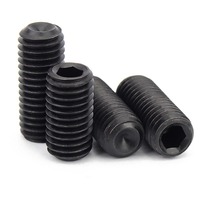 Black 12.9 Steel M1.6M2M2.5M3M3.5 M4 M5 M6M8M10M12 M14M16 DIN916 Hex Hexagon Socket Allen Cup Point Grub Headless Bolt Set Screw