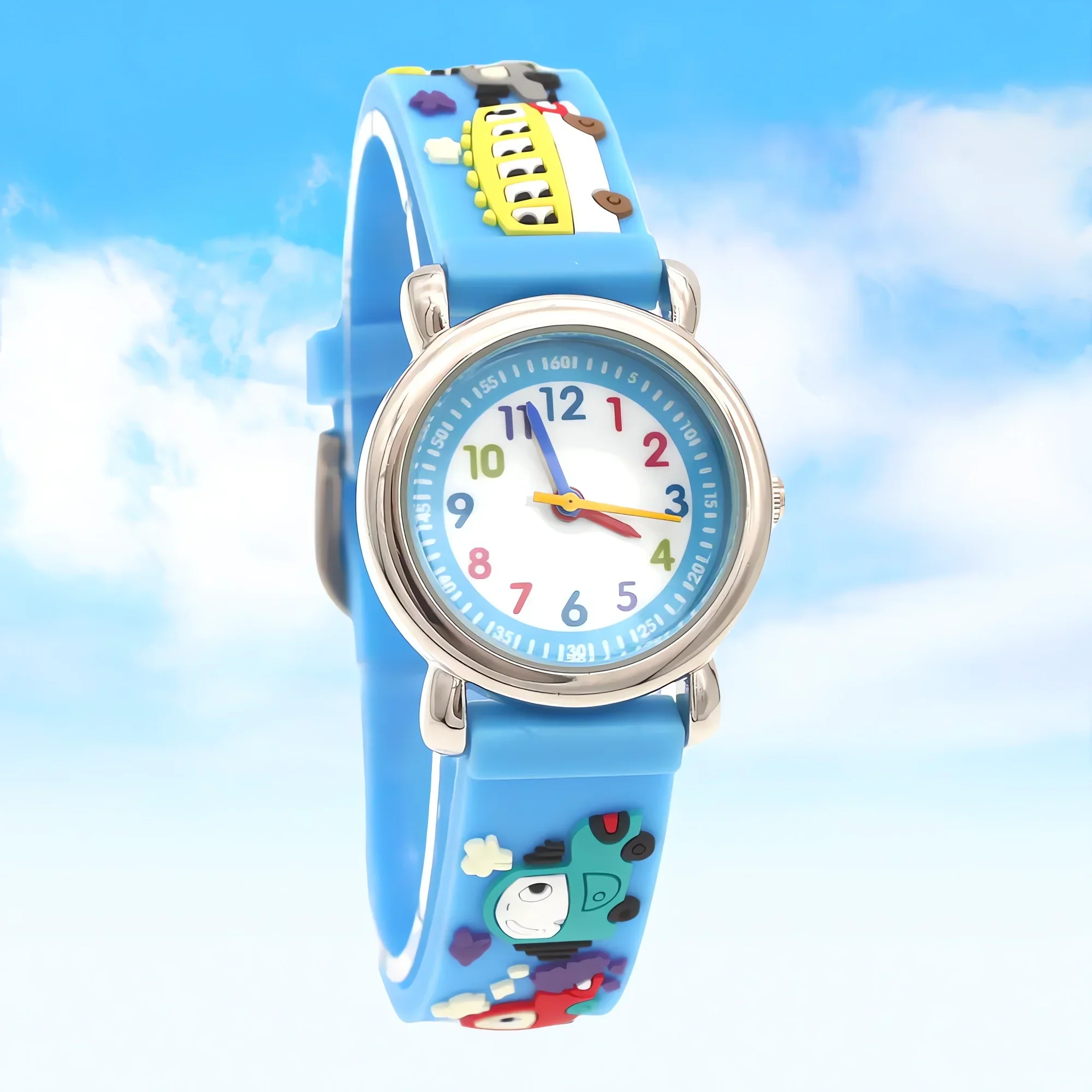 Cute Kids Quartz Watch with Silicone Strap Time-Telling Wristwatch for Boys & Girls Ideal Student Gift