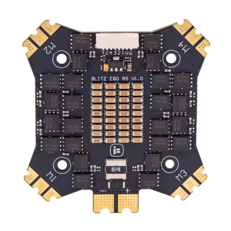 Iflight BLITZ E80A E80 Pro 4-em-1 ESC com tampa de alumínio CNC ou sem tampa CNC com furos de montagem de 35x35mm para peças FPV