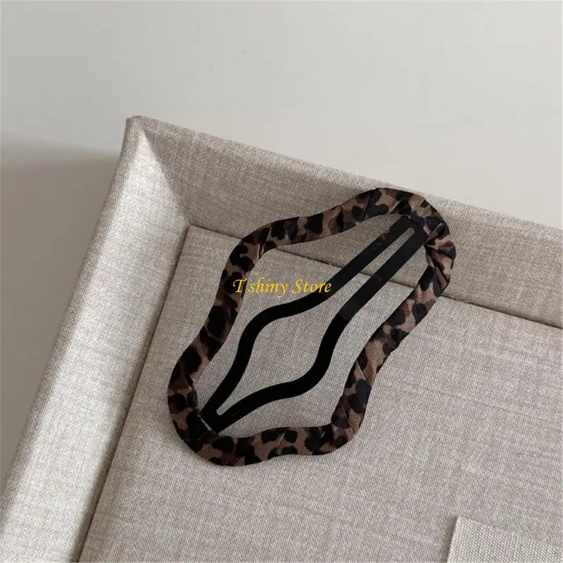 

N58F Милая заколка для волос с леопардовым принтом, детская заколка для волос, заколка для макияжа, многофункциональная заколка