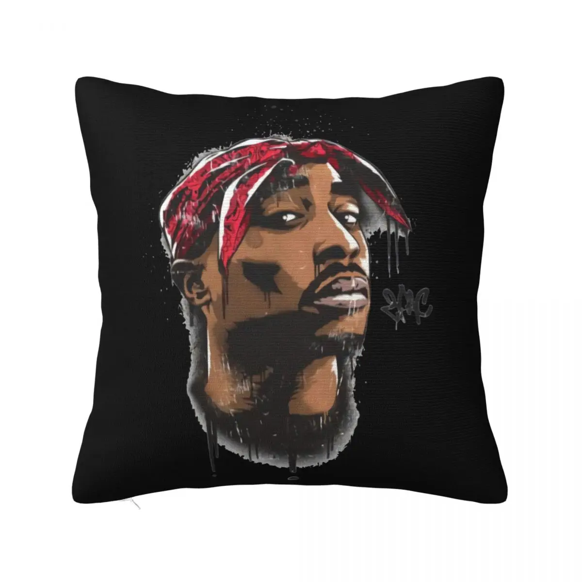 Tupac 2Pac Printed Hot Sale Hip Hop Style Streetwear S Hipster Casual Tops F01 Pillow Case