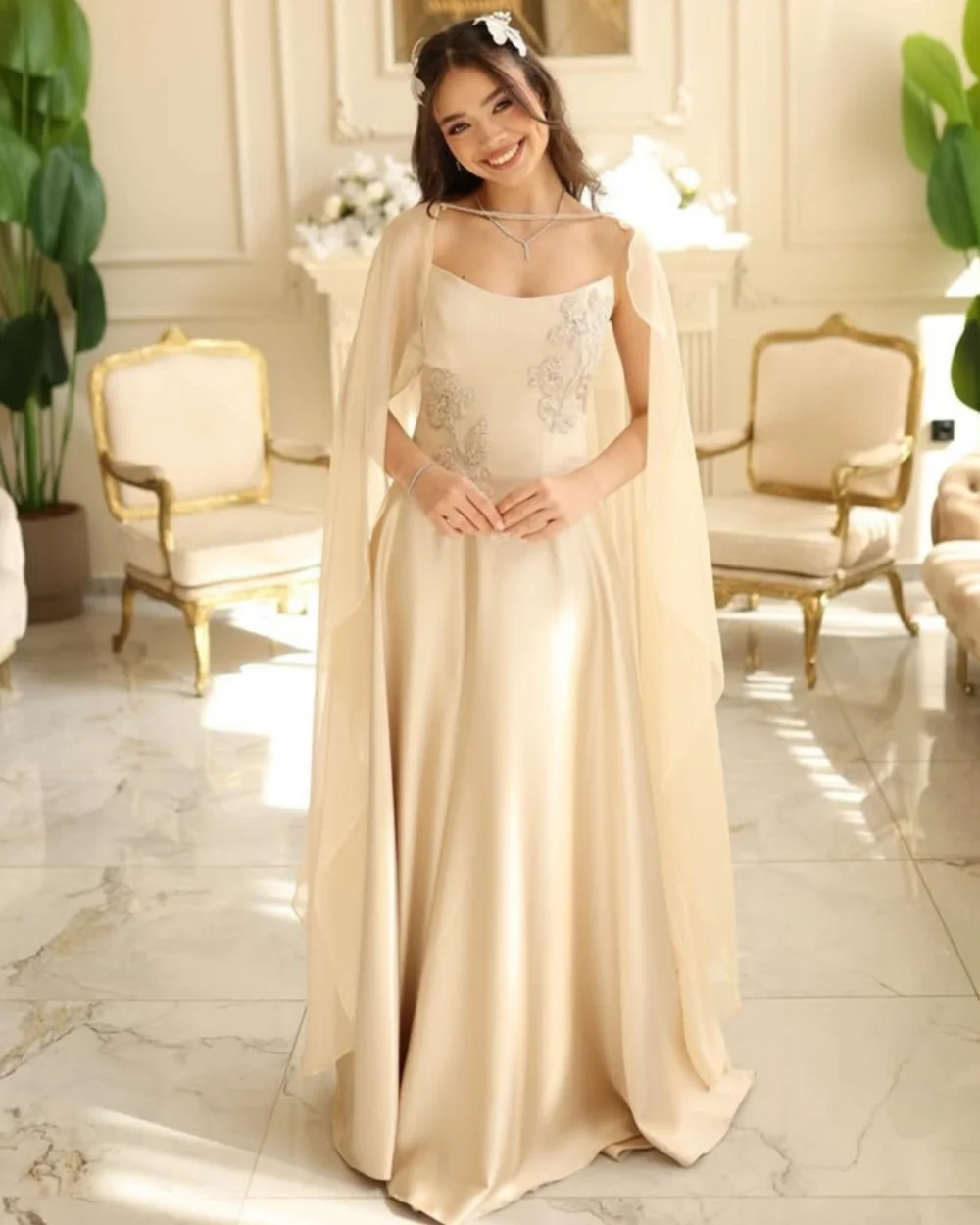 

Customized High Quality Women Jersey Handmade Flower Rhinestone Straight Evening Dresses Formal Strapless Sleeveless Party Gowns