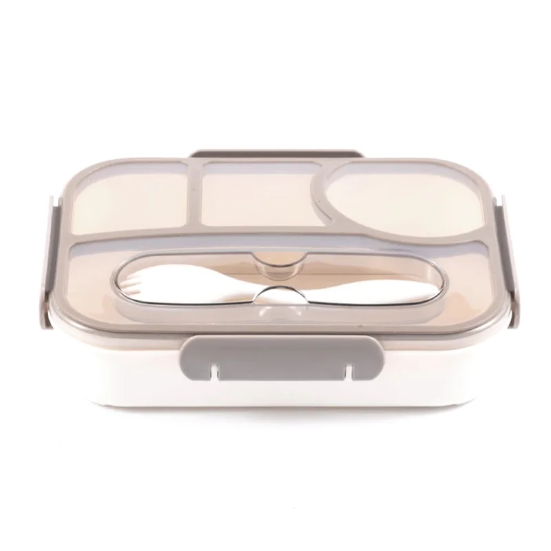 HHO-Bento Box With Utensils, 4-Compartment Container Drop-Proof Dishwasher Safe,Lunch Box Adults& Kids