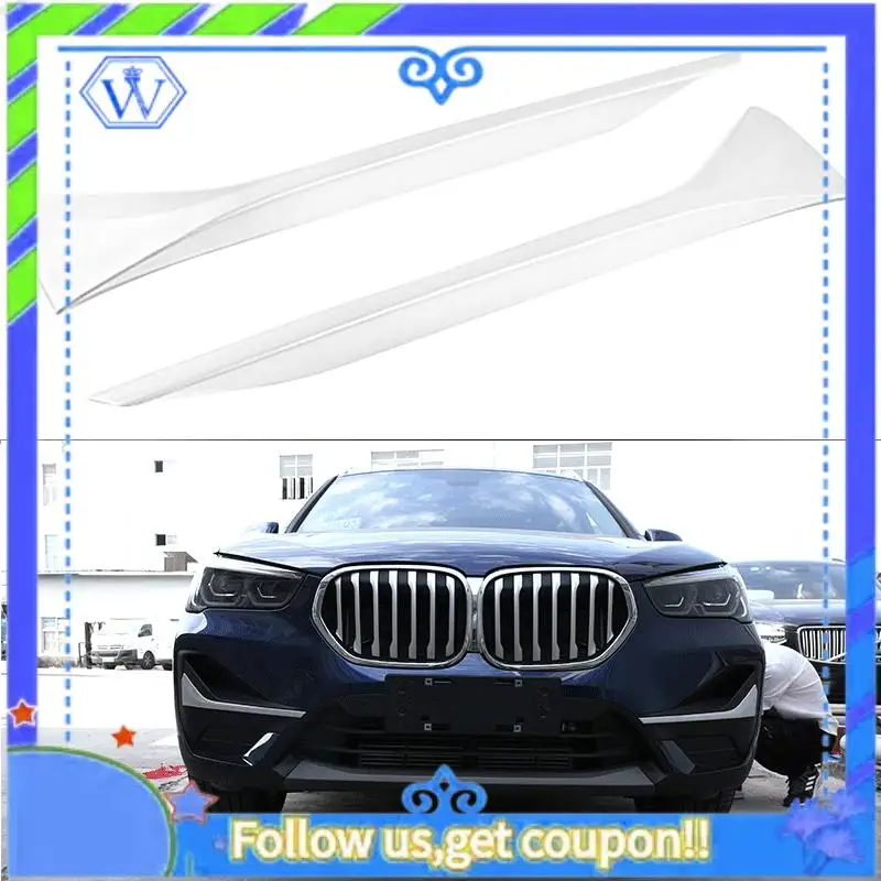 

M46K-ABS Chrome Replacement Front Fog Light Cover Trim Strips For-BMW X1 F48 2020