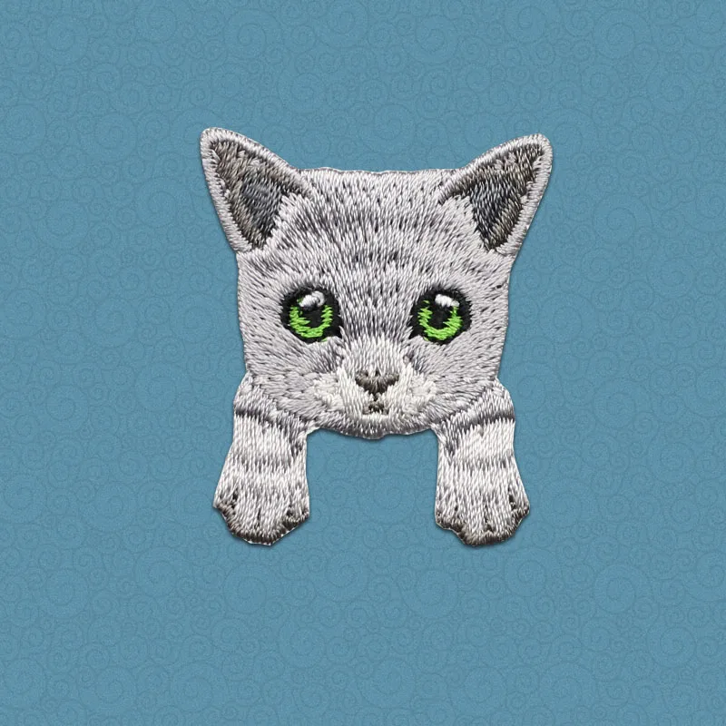 High Quality 9 Pieces / Lot Cute Cat Patches baby\'s Clothing Stickers Backpack Decoration Small Applique Iron On Parch DIY