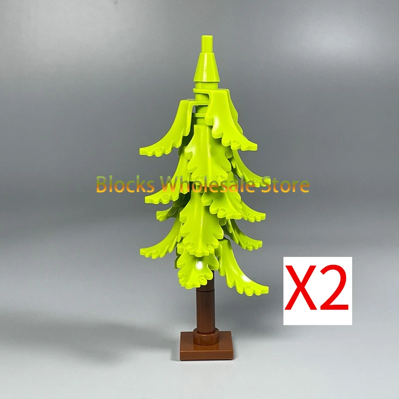 MOC Weihnachten Geschenk Montage Spielzeug Kleine Partikel Bausteine Weihnachten Baum Tanne Baum Szene Desktop Ornament