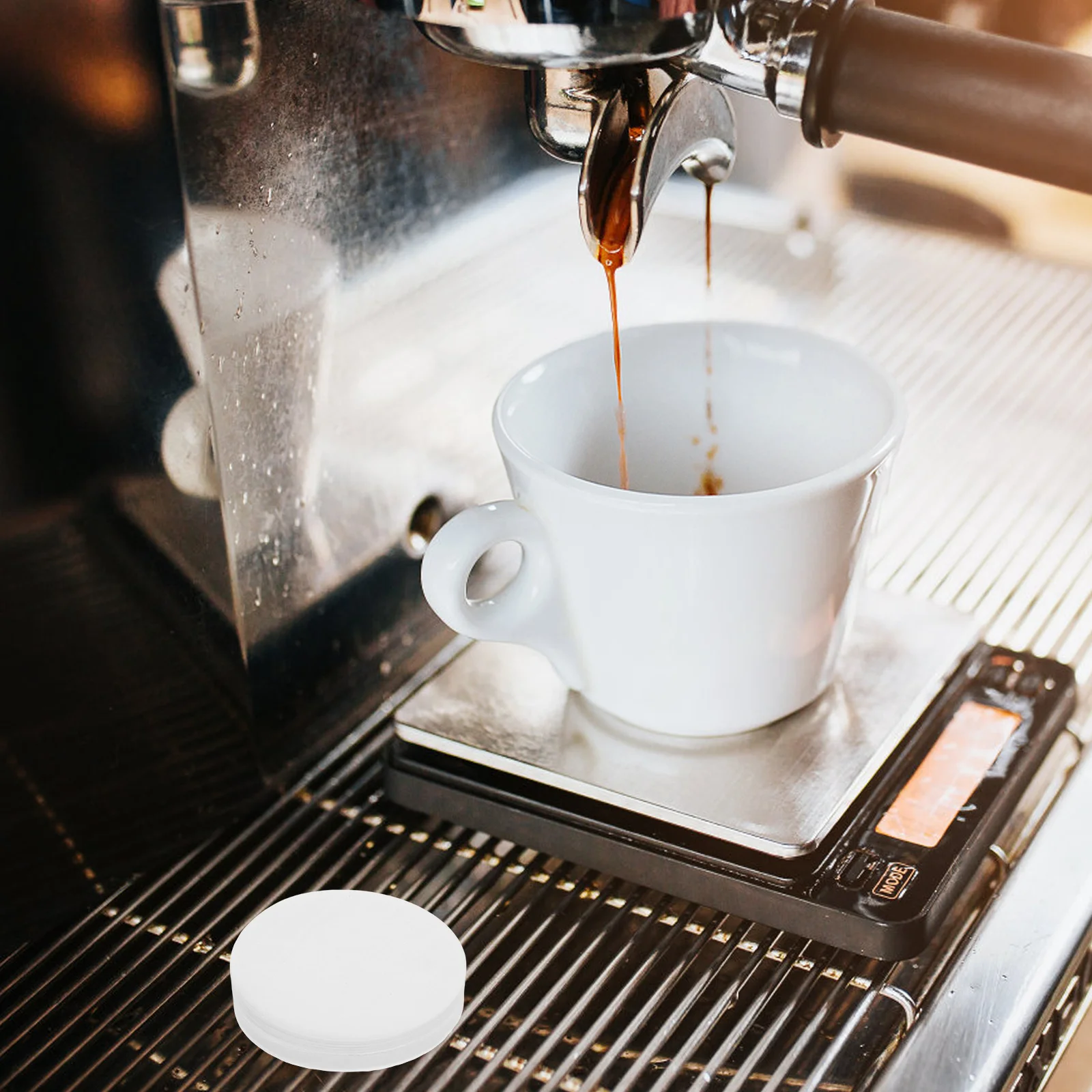 

100Pcs Coffee Filter Paper Round Espresso Filters for Machine Enhanced Extraction Easy Clean Replacement Pads Brewing Supply