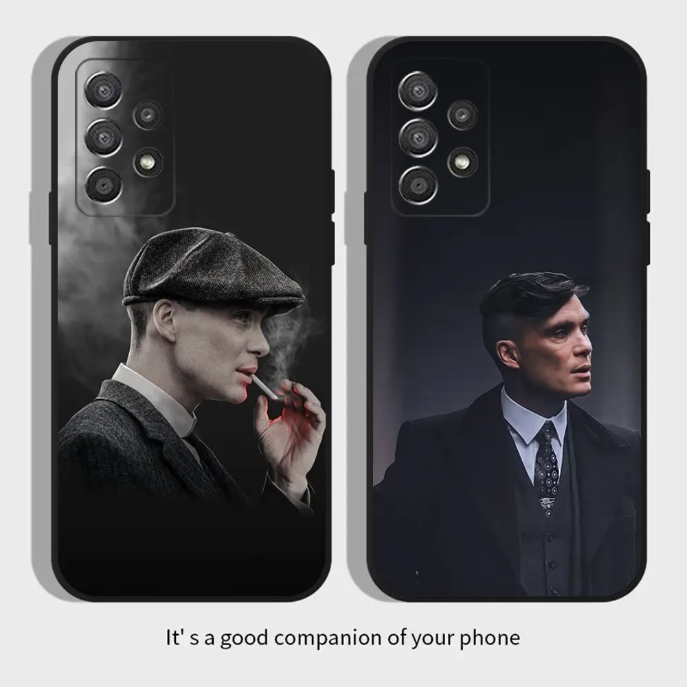 T-Thomas S-Shelby Phone Case For Samsung Galaxy A13,A21s,A22,A31,A32,A52,A53,A71,A80,A91 Soft Black Cover