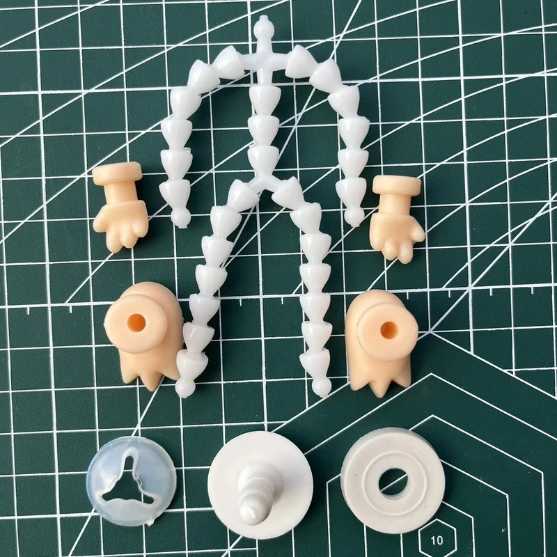 Zestaw szkieletu dla lalek DIY Labubu z ruchomymi stawami, rękami i stopami, akcesoria do modyfikacji i personalizacji dla entuzjastów zabawek.