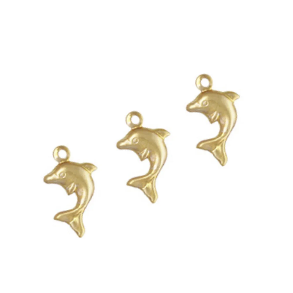 

5pcs 14K Gold Filled Small Dolphin Charms for Sea Ocean Necklace Bracelet