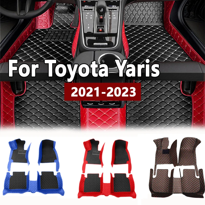 Car Floor Mats For Toyota Yaris Hybrid Mazda2 Hybrid MXPH11 2021 2022 2023 Waterproof Protective Pad Floor Cover Car Accessories