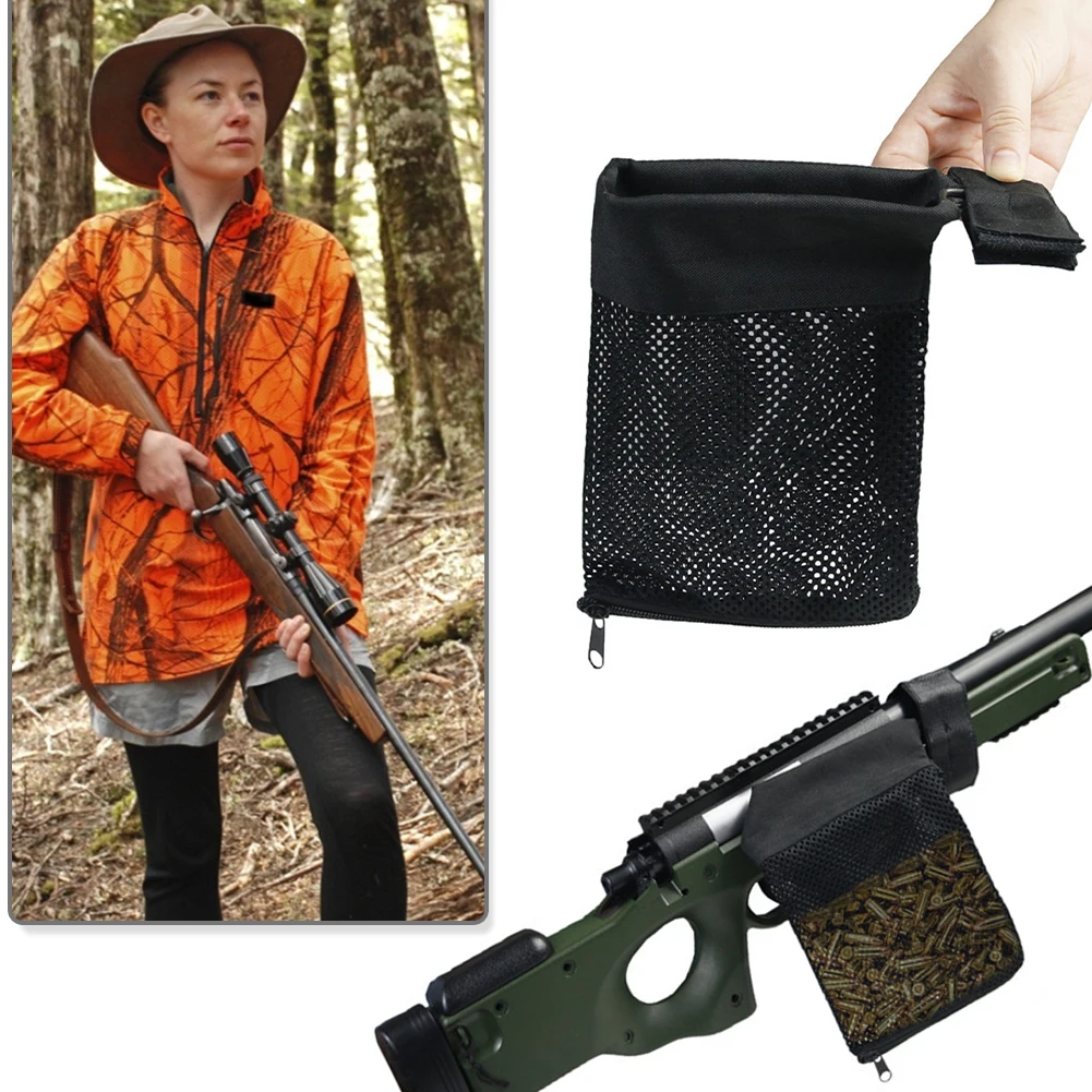 1Pcs Hunting Mesh Bag M4 Military Army Shooting Brass Mesh Bullet Gun Hunting Ar15 Catcher Wrap Catcher Tactica Trap Shell - view 6