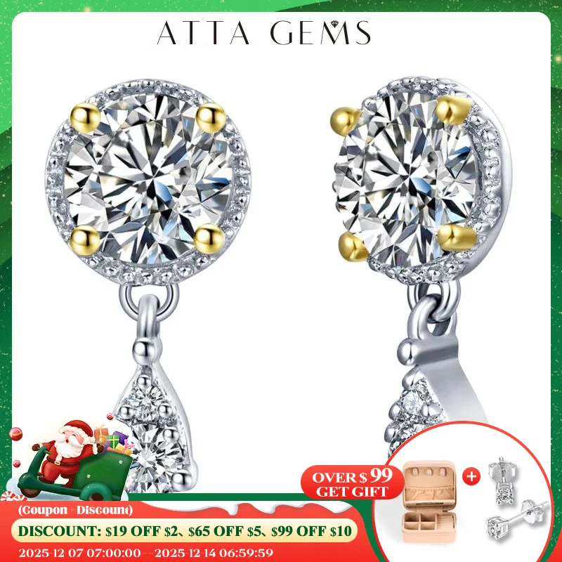 

D Grade VVS1 0.5ct Diamond Test Passed Moissanite Diamond 925 Silver 18K White Gold Plated Stud Earrings Jewelry for Woman Gift