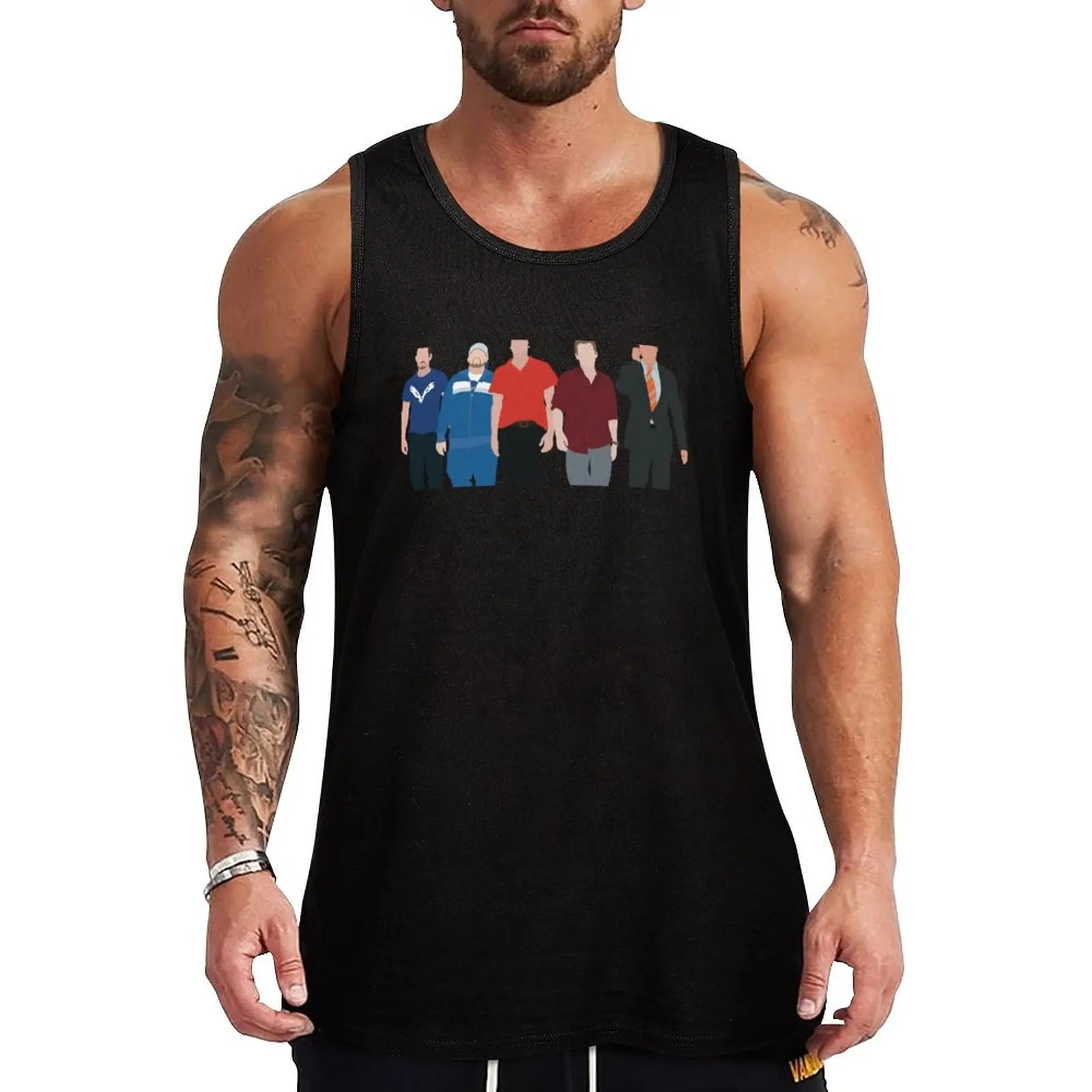 Entourage Sticker Tank Top Gym wear clothes for men