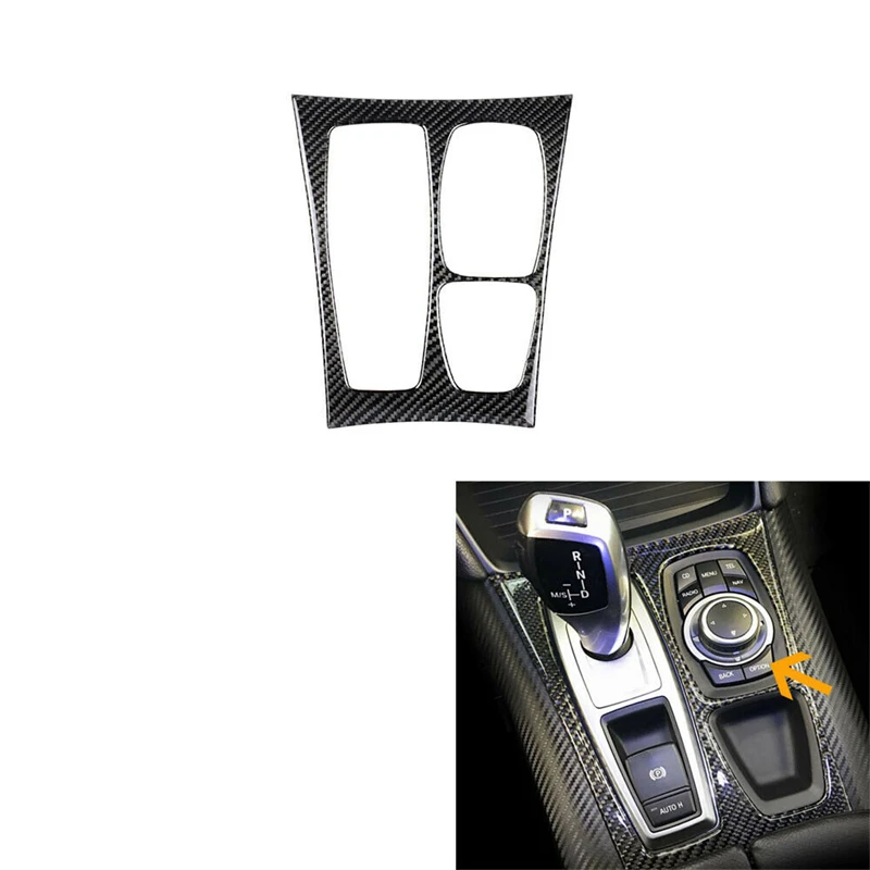 

Carbon Fiber Gear Shift Panel Cover Trim For BMW X5 E70 X6 E71 2008 2009 2010 2011 2012 2013