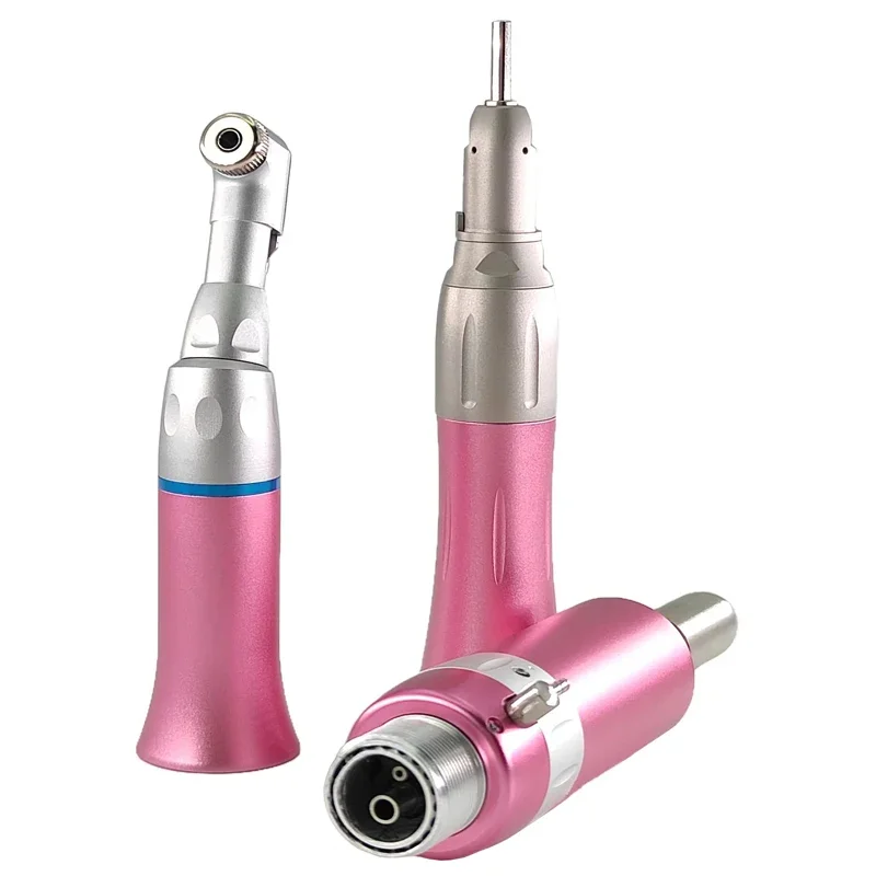 2/4 Holes Den tal Low Speed Handpiece Kit 203C Air Motor Latch Chuck Contra Angle Straight Handpiece Dentists Instruments