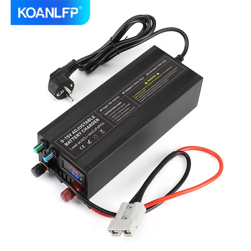 1A - 100A 3.65V 12V 12.6V 14.6V Rechargeable Lifepo4 Lipo Lithium ion Battery Charger Adjustable Multi Universal Fast Charger