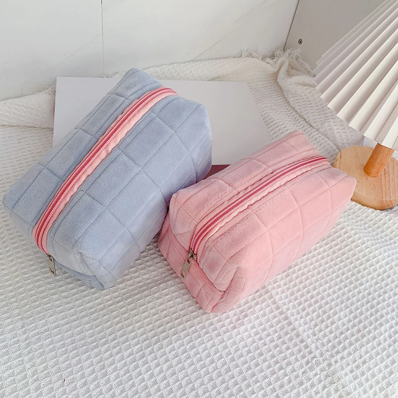 Pen Pouch Large-capacity Student Storage Pencil Case Pink/White/Blue Pillow Design Cosmetic Bag Pencil Case
