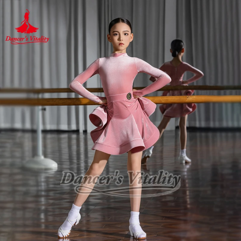 مجموعة متنوعة من الألوان لاختيار المنافسة اللاتينية الملابس الموصفة حيوية الراقصة تشاتشا سامبا بذلة + تنورة مجموعات من قطعتين