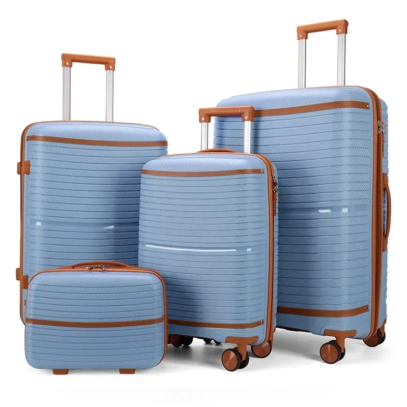 Valise à roulettes universelle en PP, 4 pièces, 13 