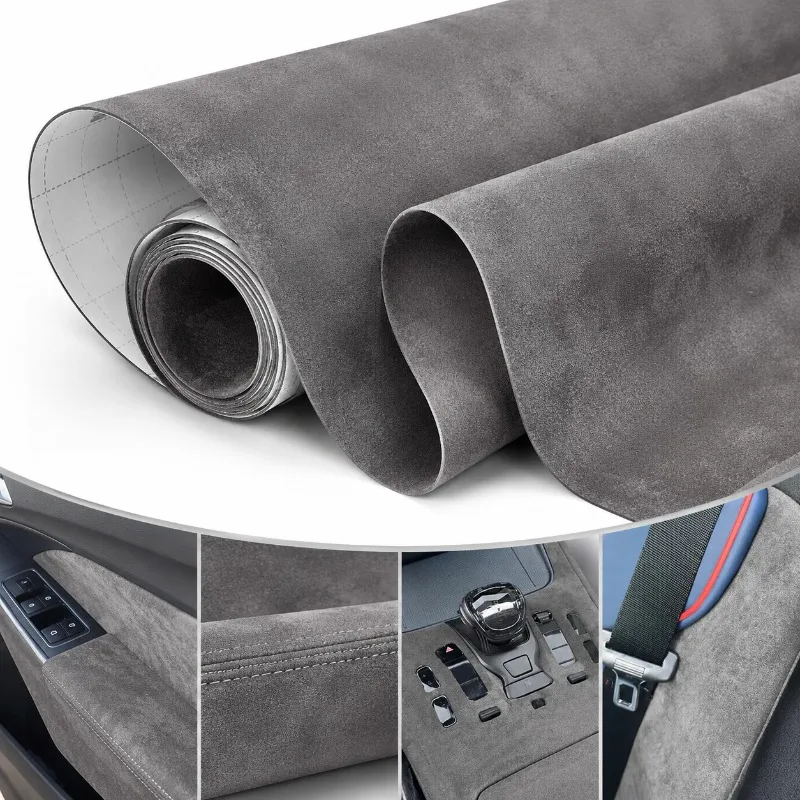 

Self-Adhesive Suede Car Interior Sunroof Upgrade PU Suede for DIY Upholstery,Door Panels,Sofa Seats & Trunk Liner Velvet Sticker
