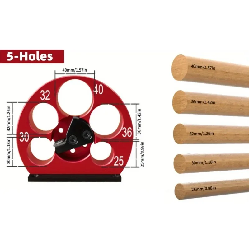 25-40mm hole aluminum alloy blade, time-saving and labor-saving, adjustable drilling and milling pin, round rod manufacturing
