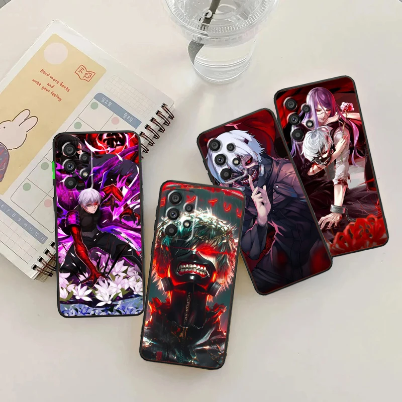 

T-Tokyo Ghoul Cool Cute For Samsung A53 A52 A33 A32 A51 A71 A21S A13 A73 A55 A22 A23 A35 A72 A54 A12 5G Black TPU Phone Case