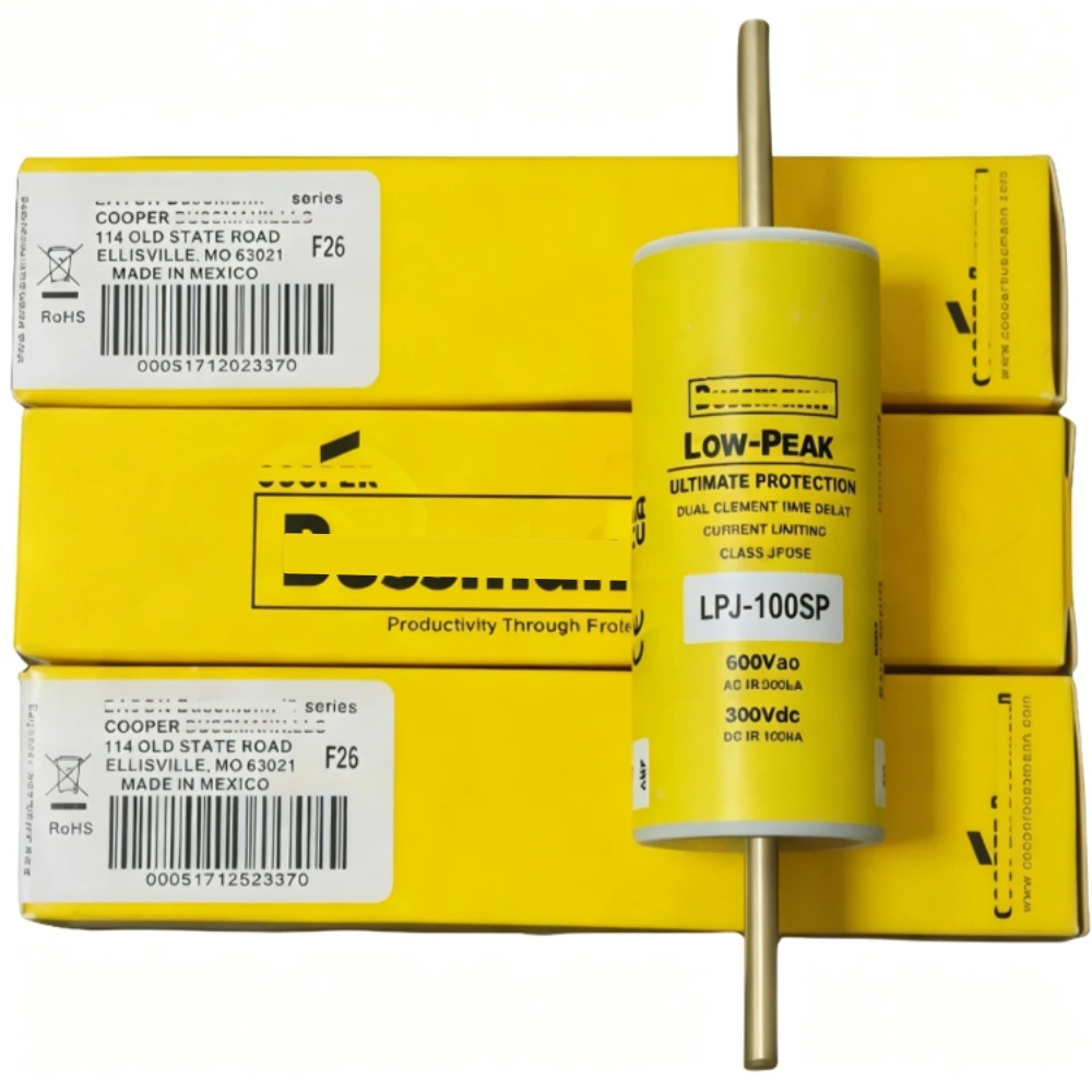 LPJ100SP 100A 600VAC 300VDC Class J Time Delay Fuse, Dual-Element Current Limiting Low-Peak Industrial Circuit Protection