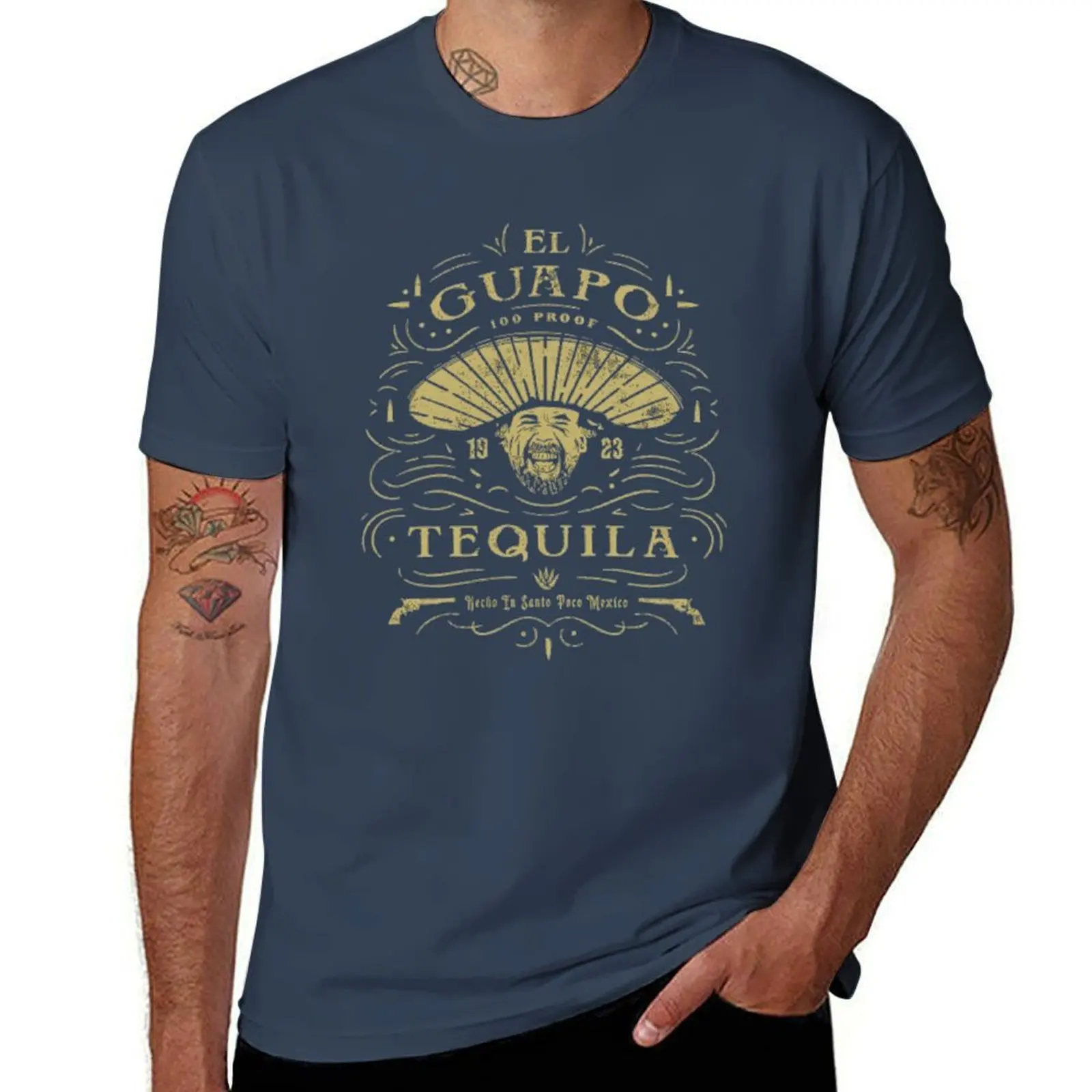 T-shirt El Guapo Tequila, t-shirt basique uni pour toutes les saisons
