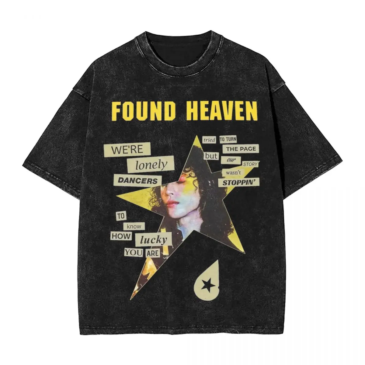 Found Heaven Conan Gray Washed T Shirts Streetwear Hip Hop Retro T-Shirts Tees Tops Men Women Short Sleeve Harajuku Graphic