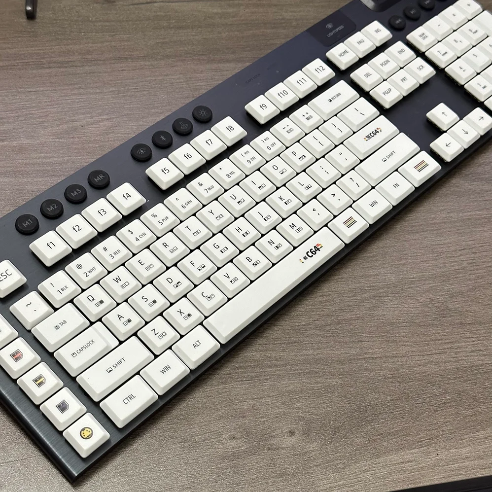 

Logitech G913 G913TKL PBT Keycap White C64 Custom G913 Mechanical Keyboard Keycap