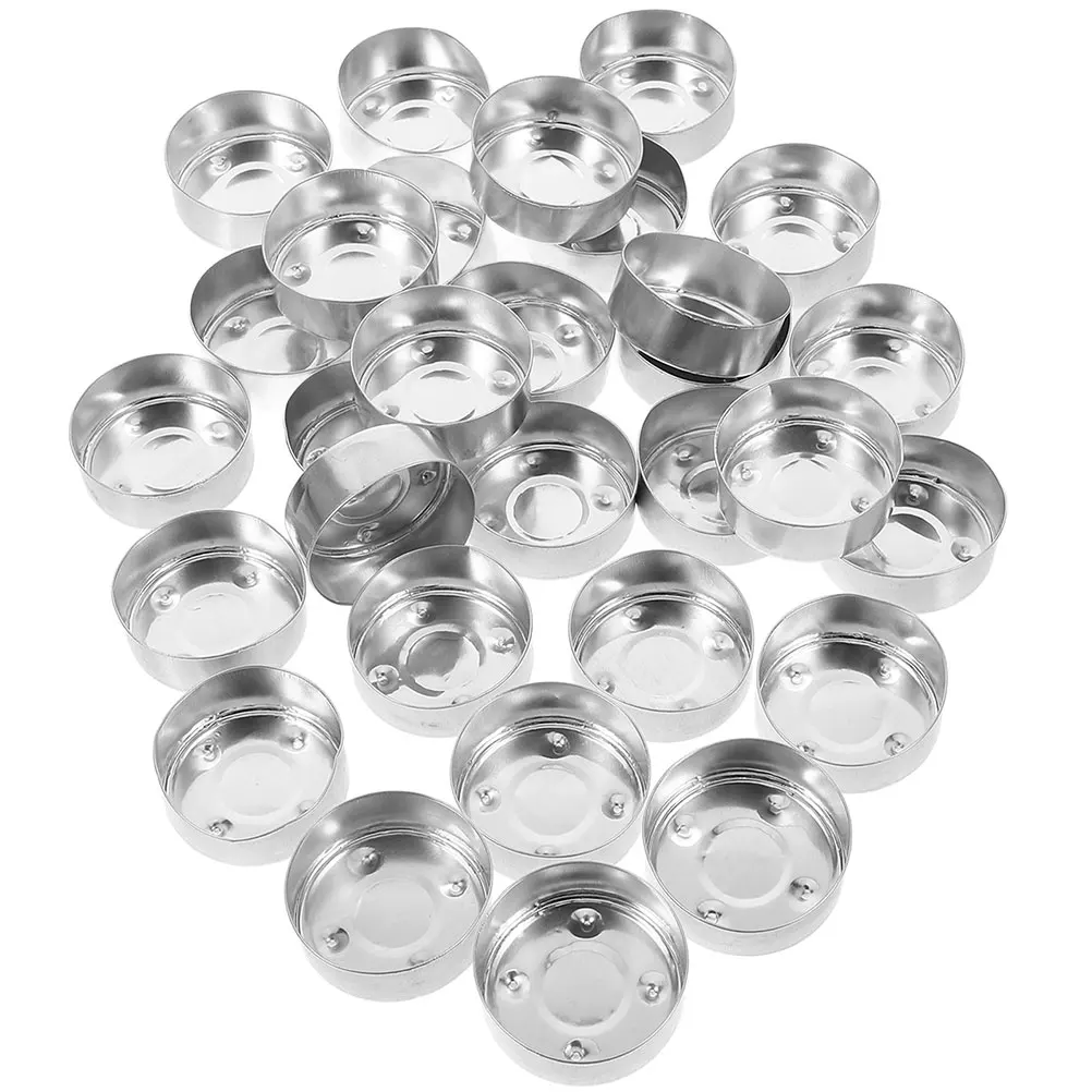 

150pcs Aluminum Containers Empty Tealight Boxes Jars Diy Holders Heat Resistant Storage Versatile Use