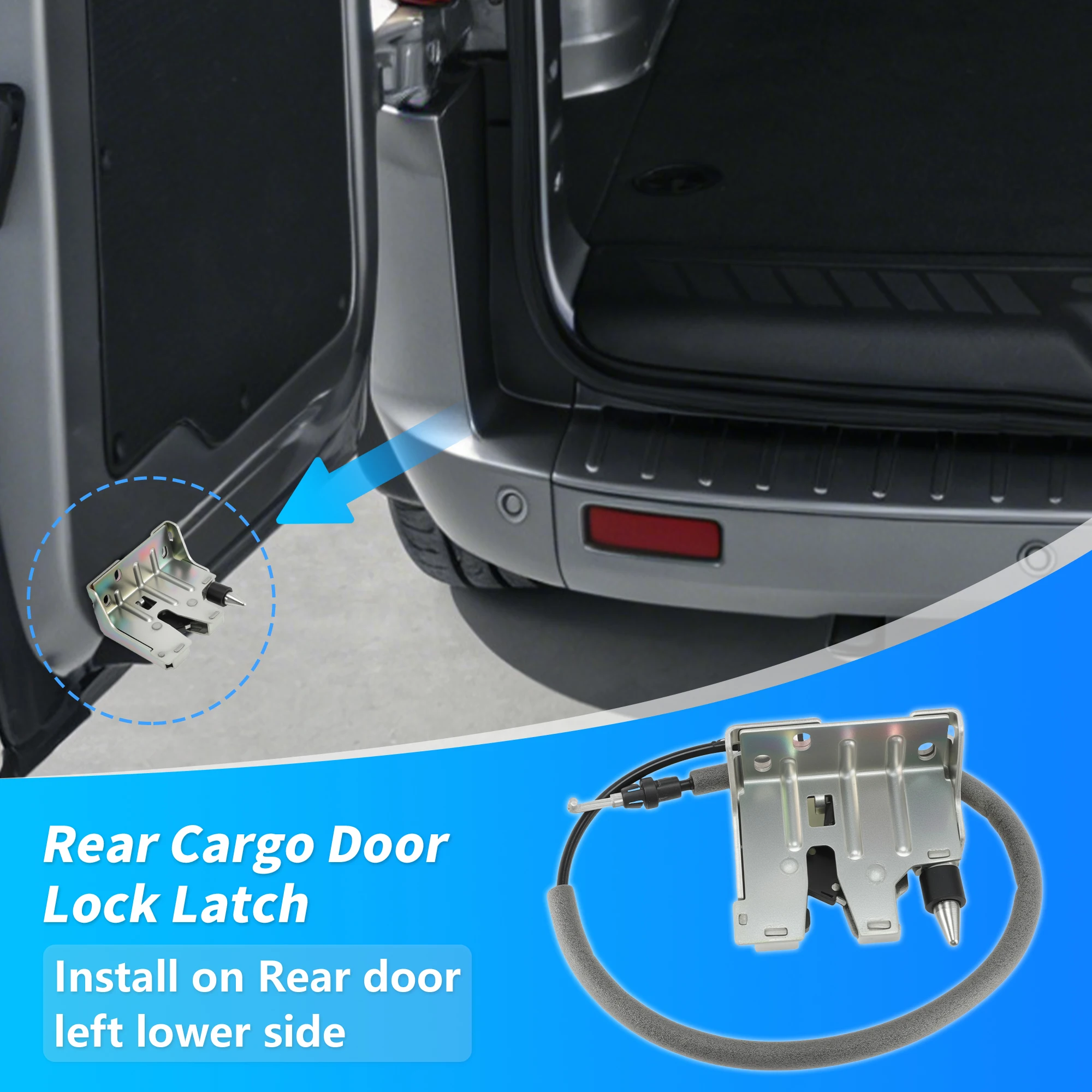 UXCELL Rear Door Left Lower Latch for Ford Transit 150 250 350 2015-2025 BK3Z-6143289-D