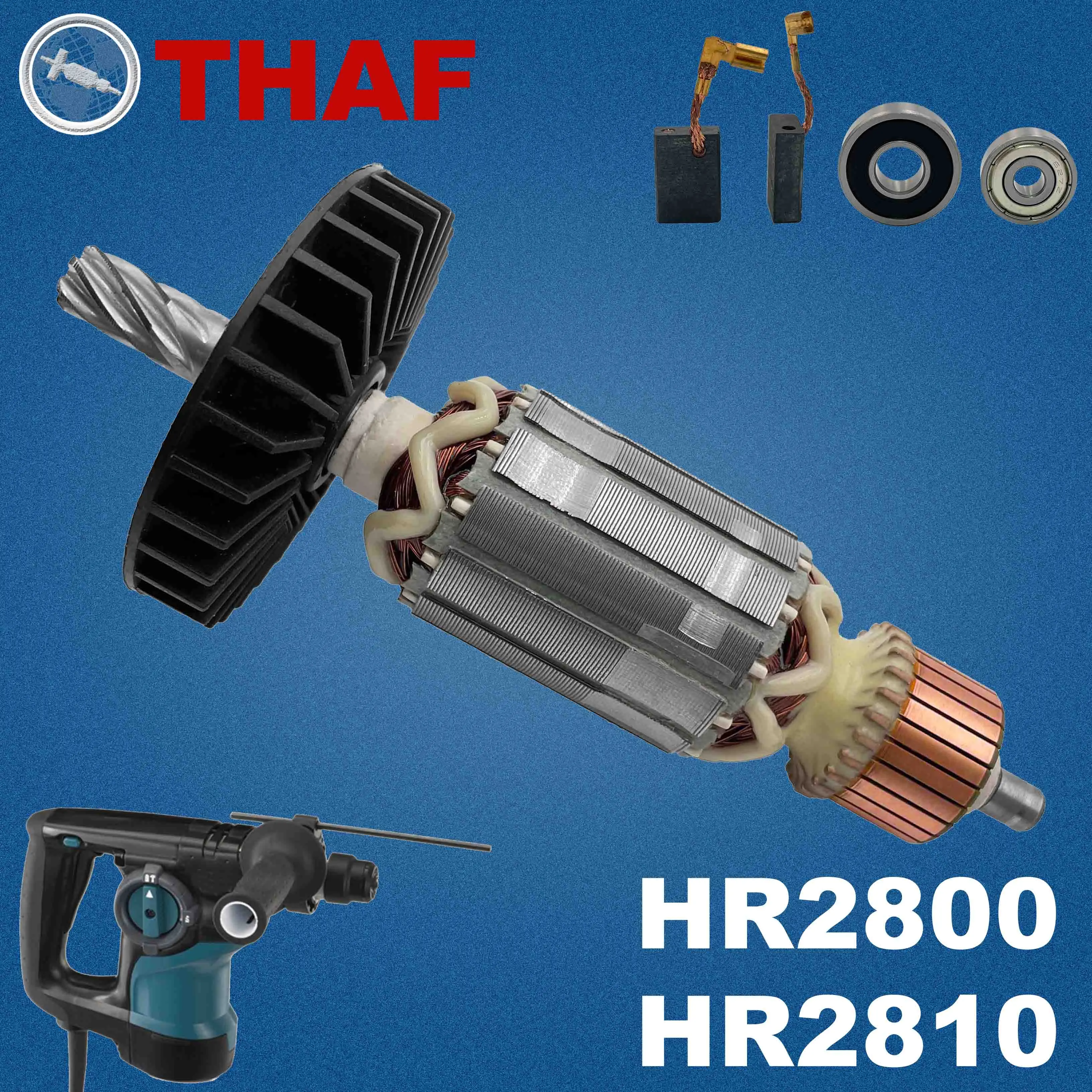 AC 220V 240V HR2800 HR2810 Armature Rotor For MAKITA Hammer Drill