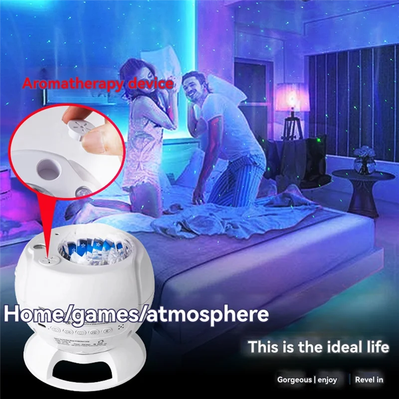 

AAAF Starry Projection Lamp Rechargeable Night Light Overhead Romantic Bedside Atmosphere Bedroom Gift