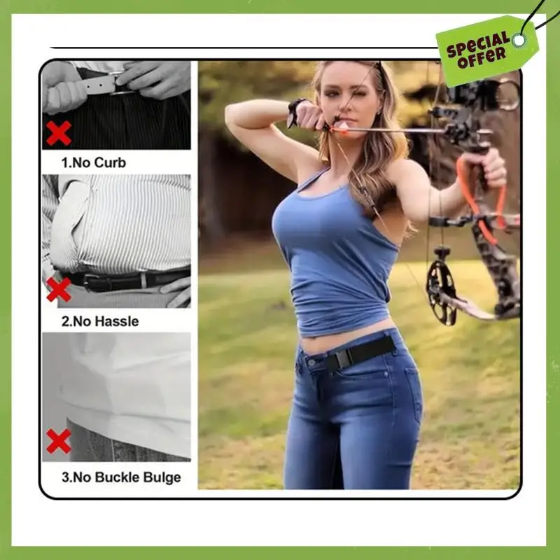 Ceintures élastiques sans boucle pour hommes et femmes, Texture délicate, pour Jeans, paquet de 2, ajusteur de pantalon Invisible avec boucle plate, ceinture de 1.5 pouces