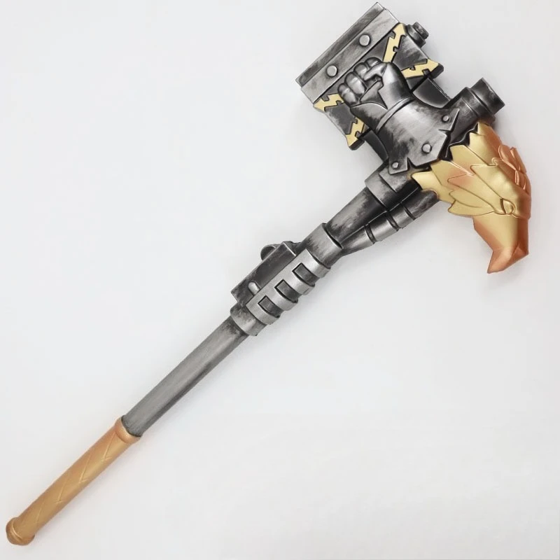 70 cm/27.56in Kunststoffen 40000 Game PU Power Hammer Model Middeleeuwse Rekwisieten Randapparatuur Feestartikelen Cosplay Display Ornamenten Speelgoed