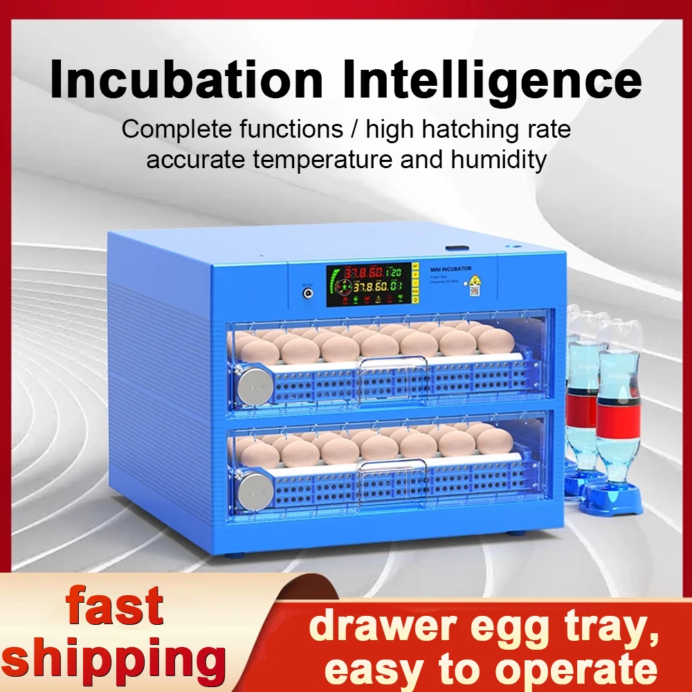 36/24 Egg Incubator Fully Automatic Turning Hatching Brooder Temperature Humidity Control Farm Eggs Incubator Hatcher Turner