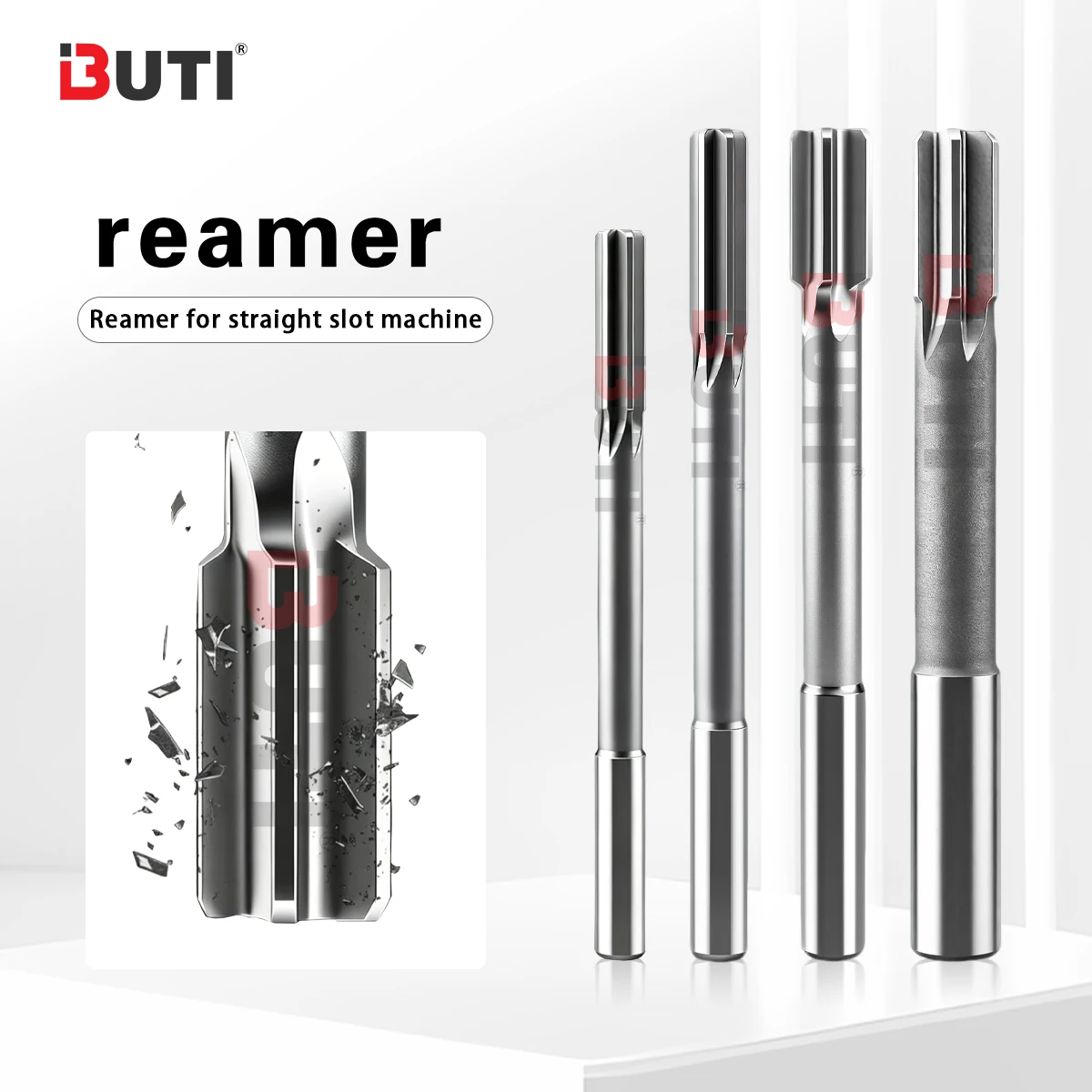 

4x100xH7 5x100xH7 6x120xH7 12x200xH7 Numerical Control Lathe Extended Machine Reamer H7 Straight Handle White Steel Reamer Tools