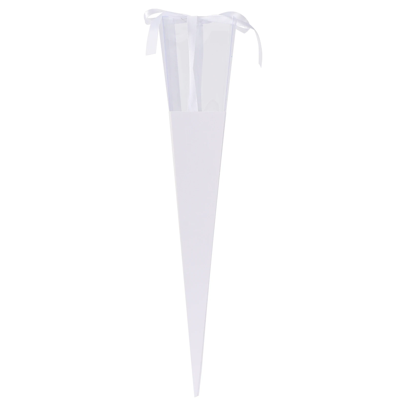 

5pcs White Triangle Rose Gift Boxes Single Packaging PVC Flower Wrapping Luxury Presentation Wedding Birthday Party Supplies