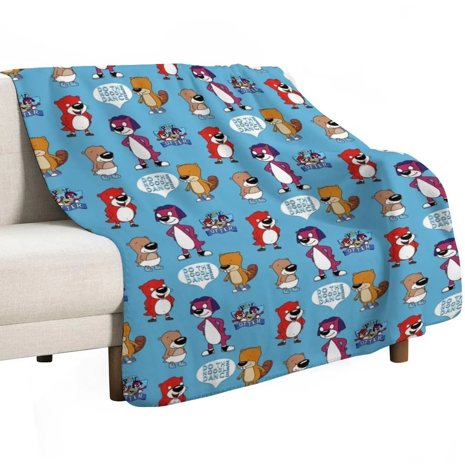 Jelly, Peanut, Butter, Munchy Otter Art Combo Pack Throw Blanket Beach Softest Plush Soft Beds For Sofa Thin Moving Blankets