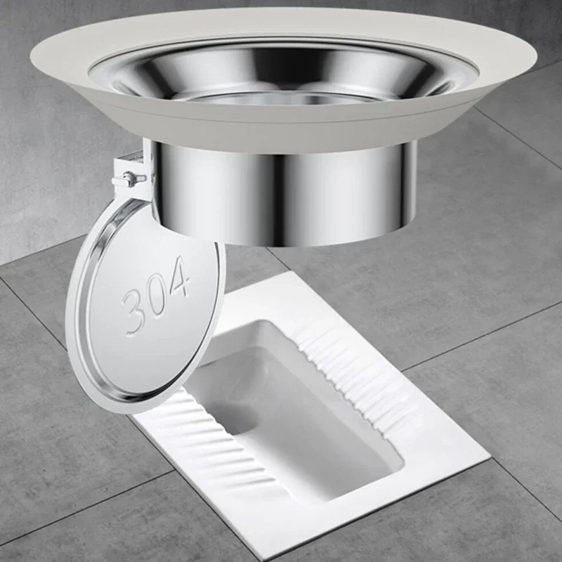 Accessori per il bagno Squatting Pan Anti-odore Plug Squat Toilet deodorante Stopper vasca da bagno in acciaio inossidabile coperchio Anti-blocco