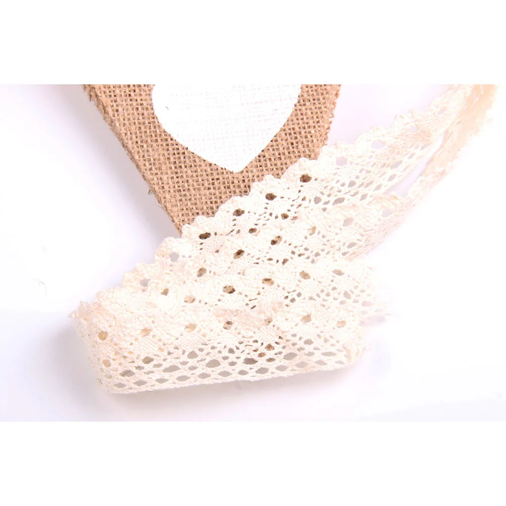 

Vintage Burlap Lace Bunting Garland Wedding Party Decoration Heart Lover Flag Rustic Home Celebration Pennant Banner