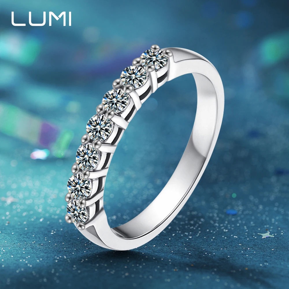 

Fashion 0.7CT Moissanite 925 Sterling Silver Women's Ring - Super Beautiful Bride Ring Luxury Party Wedding Jewelry Band