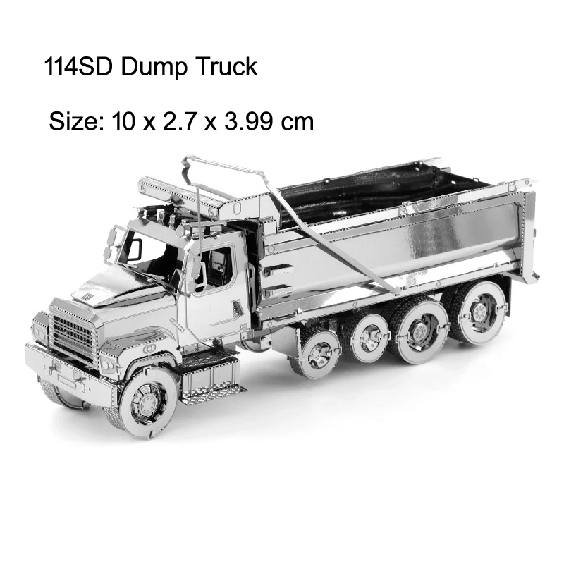 Engineering Car 3D Metal Puzzle Dump Truck model DIY Laser Cut Jigsaw Model For Adult kid Educational Toys Desktop decoration