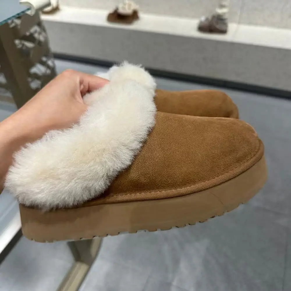 شتاء جديد المرأة سميكة وحيد صوف الغنم المضادة للانزلاق الثلوج الأحذية موضة المرأة البسيطة الدافئة سميكة المرأة الأحذية الدافئة #2