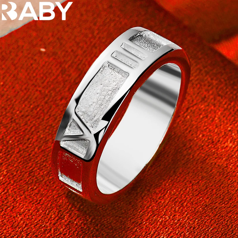 925 Sterling Silver Roman Numerals Rings For Man Women Charm Wedding Party Engagement Fashion Popular Jewelry Accessories